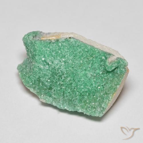 Druzy Variscite Trifoglio Verde naturale da 8.15 ct, Taglio a fantasia, Opaco