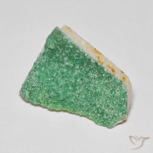 Druzy Variscite Trifoglio Verde naturale da 4.25 ct, Taglio a fantasia, Opaco