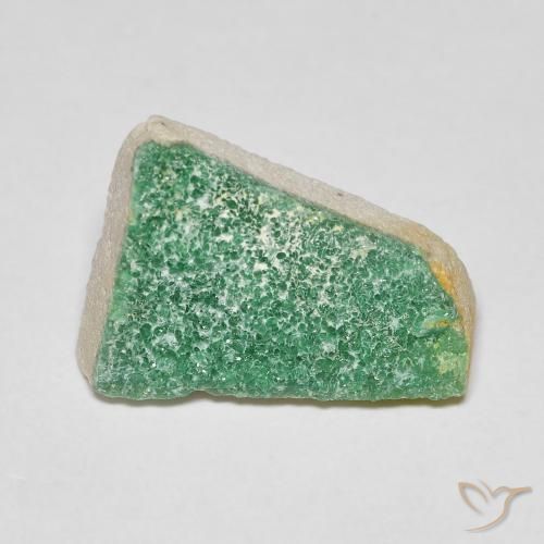 4.69ct Naturale Verde medio Druzy Variscite, Taglio a fantasia, Opaco