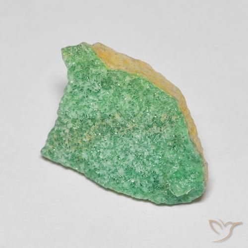 Druzy Variscite Trifoglio verde naturale da 4.40 ct, Taglio a fantasia, Opaco
