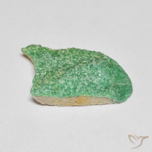 Druzy Variscite Trifoglio verde naturale da 4.40 ct, Taglio a fantasia, Opaco
