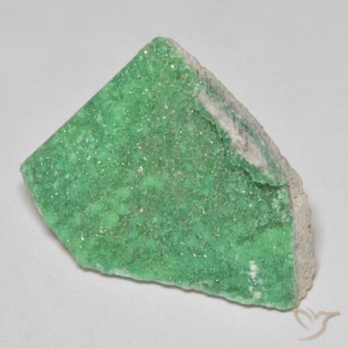 10.77ct Naturale Verde chiaro di trifoglio Druzy Variscite, Taglio a fantasia, Opaco