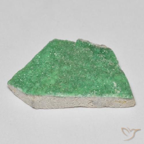 Druzy Variscite Verde chiaro di trifoglio naturale da 10.77 ct, Taglio a fantasia, Opaco