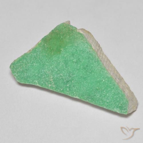 12.67ct Naturale Verde chiaro di trifoglio Druzy Variscite, Taglio a fantasia, Opaco