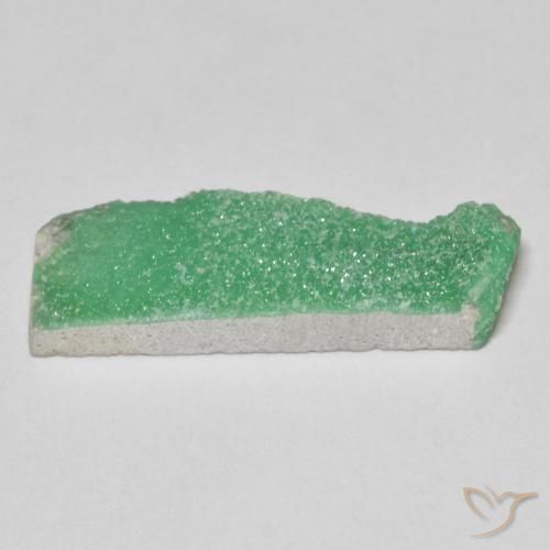 Druzy Variscite Verde giallastro pallido naturale da 6.16 ct, Taglio a fantasia, Opaco