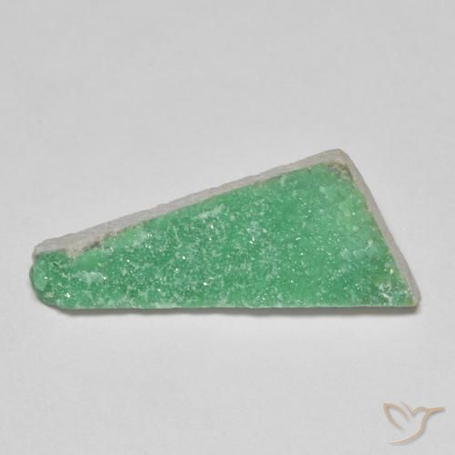 4.54ct Naturale Trifoglio verde Druzy Variscite, Taglio a fantasia, Opaco