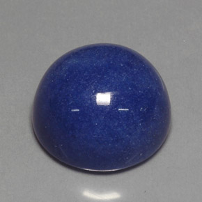 Quarzo con dumortierite naturale blu da 35,46 ct, taglio rotondo, opaco