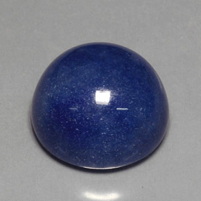 Quarzo con dumortierite naturale blu da 35,46 ct, taglio rotondo, opaco