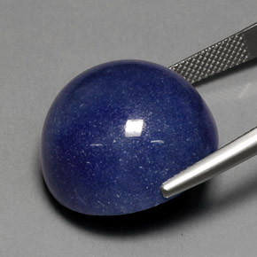 Quarzo con dumortierite naturale blu da 35,46 ct, taglio rotondo, opaco