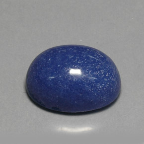 Quarzo con dumortierite naturale blu da 11,82 ct, taglio ovale, opaco