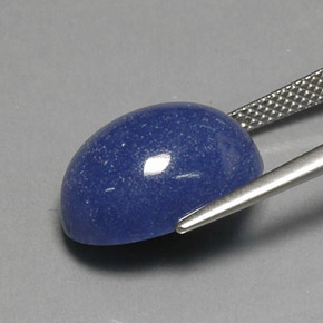 Quarzo con dumortierite naturale blu da 11,82 ct, taglio ovale, opaco
