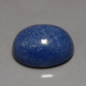 Quarzo con dumortierite naturale blu da 10,96 ct, taglio ovale, opaco