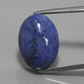 Quarzo Dumortierite Blu naturale da 13.90 ct, Ovale, Opaco