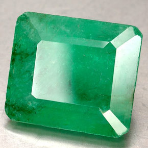 Smeraldo naturale verde da 3,53 ct, taglio smeraldo, SI-I1