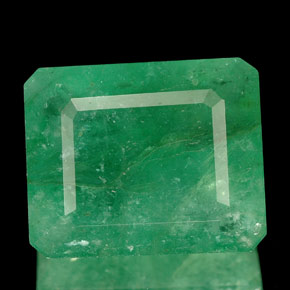 Smeraldo naturale verde da 9,61 ct, taglio smeraldo, SI-I1