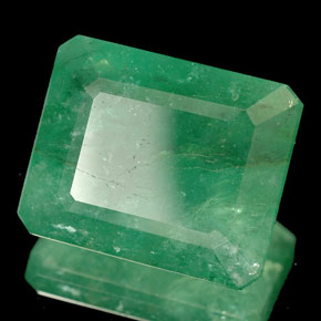 Smeraldo naturale verde da 9,61 ct, taglio smeraldo, SI-I1