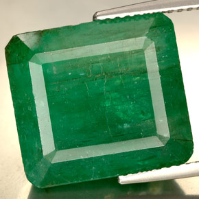 Smeraldo Verde naturale da 13.71 ct, Taglio smeraldo, SI-I1
