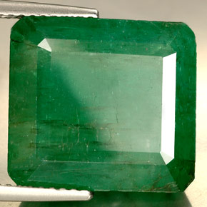 Smeraldo Verde naturale da 13.71 ct, Taglio smeraldo, SI-I1