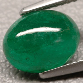 Smeraldo naturale verde da 2,50 ct, trasparente, trasparente/traslucido