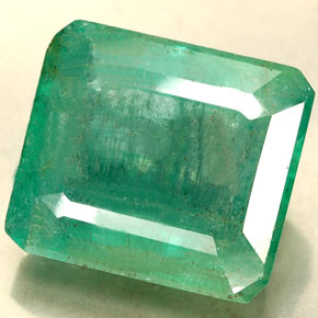 Smeraldo Verde naturale da 7.12 ct, Taglio smeraldo, SI-I1