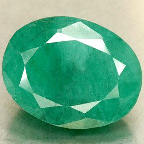 Smeraldo naturale verde da 2,35 ct, taglio ovale, SI-I1