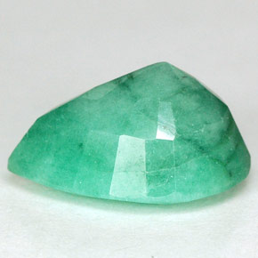 Smeraldo naturale verde da 3,47 ct, taglio a pera, SI