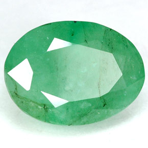 Smeraldo naturale verde da 4,60 ct, taglio ovale, I1