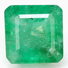 Smeraldo naturale verde da 0,63 ct, taglio smeraldo, I1