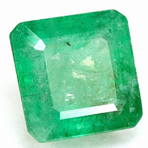 Smeraldo naturale verde da 0,63 ct, taglio smeraldo, I1