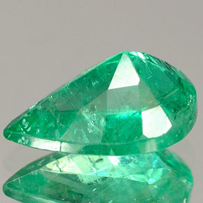 Smeraldo Verde naturale da 1.42 ct, Forma a pera, VS