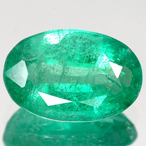 Smeraldo naturale verde da 1,64 ct, taglio ovale, VS