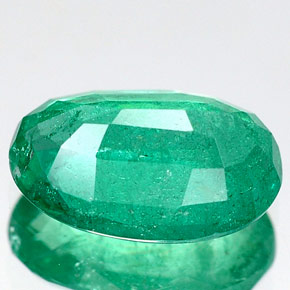 Smeraldo naturale verde da 1,64 ct, taglio ovale, VS