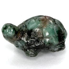 Smeraldo Black Green naturale da 6.06 ct, Forma fantasia, Opaco