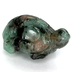 Smeraldo Black Green naturale da 6.06 ct, Forma fantasia, Opaco