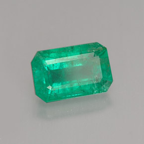 Smeraldo naturale verde da 1,30 ct, taglio smeraldo, I1