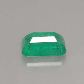 Smeraldo naturale verde da 1,30 ct, taglio smeraldo, I1