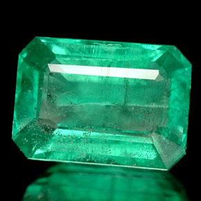 Smeraldo naturale verde da 1,62 ct, taglio smeraldo, SI-I1