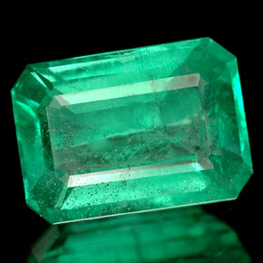 Smeraldo naturale verde da 1,62 ct, taglio smeraldo, SI-I1