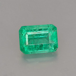 Smeraldo naturale verde da 1,10 ct, taglio smeraldo, SI-I1