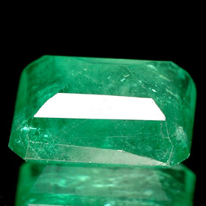 Smeraldo naturale verde da 2,35 ct, taglio smeraldo, I1