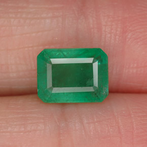 Smeraldo naturale verde da 1,50 ct, taglio smeraldo, SI-I1