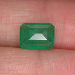 Smeraldo naturale verde da 1,50 ct, taglio smeraldo, SI-I1