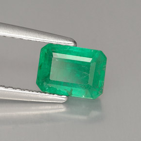 Smeraldo naturale verde da 1,48 ct, taglio smeraldo, I1
