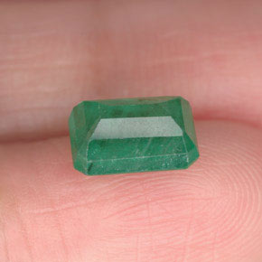 Smeraldo naturale verde da 1,63 ct, taglio smeraldo, I1