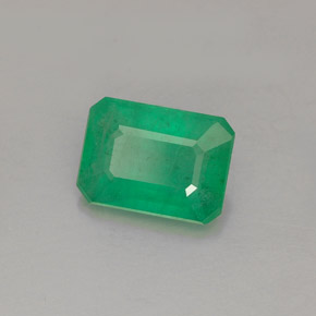 Smeraldo naturale verde da 1,28 ct, taglio smeraldo, I1