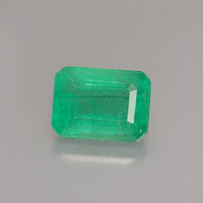 Smeraldo naturale verde da 1,59 ct, taglio smeraldo, I1