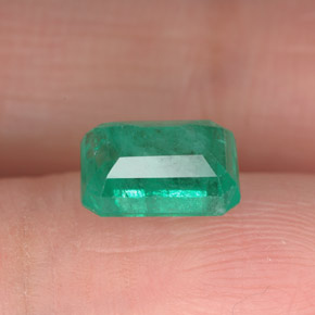 Smeraldo naturale verde da 1,65 ct, taglio smeraldo, I1