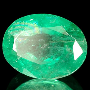 Smeraldo naturale verde da 1,47 ct, taglio ovale, SI-I1