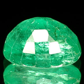Smeraldo naturale verde da 1,47 ct, taglio ovale, SI-I1