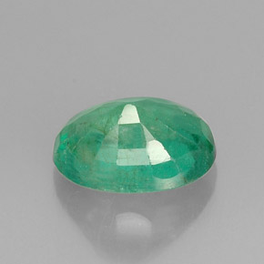 Smeraldo naturale verde da 1,23 ct, taglio ovale, I1